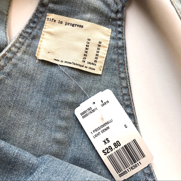 Forever 21 Denim Overalls Shorts Jeans One Piece - Picture 13 of 16